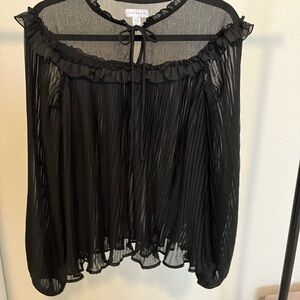 Elegant Black Sheer Blouse